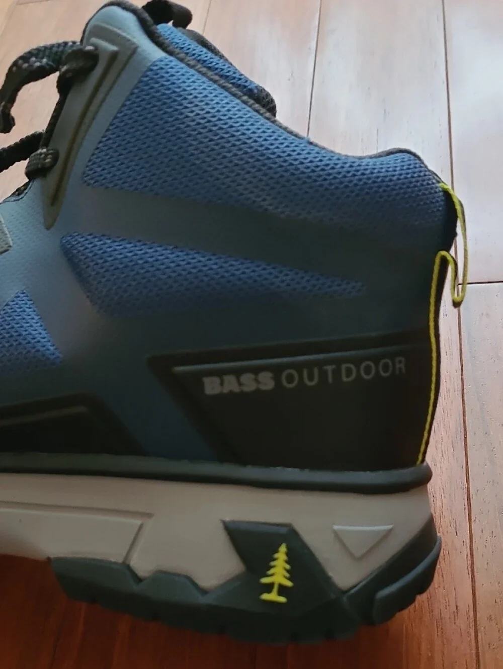 Men's Bass Outdoor Blue and Black Athletic Hiking Shoes